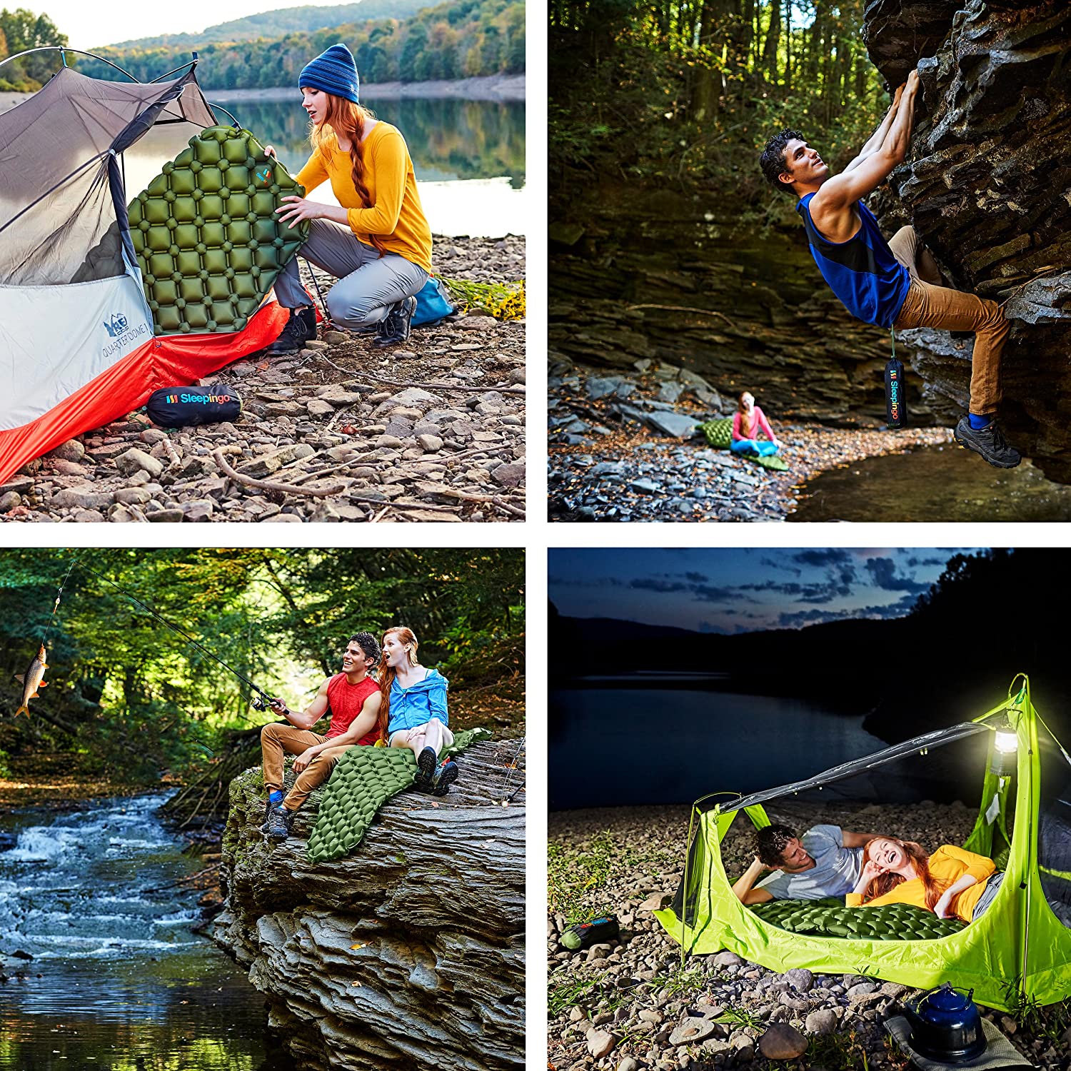 Sleepingo Camping Sleeping Pad - Mat, (Large), Ultralight 14.5 OZ, Best Sleeping Pads for Backpacking, Hiking Air Mattress - Lightweight, Inflatable & Compact, Camp Sleep Pad - image 2 of 7