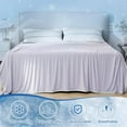 thumbnail image 4 of Double Cooling Blanket for Hot Sleepers Queen Size, Arc-Chill Q-Max>0.5 with Double Cooling, Summer Blanket Absorbs Heat to Keep Cool All Night for Night Sweats (Purple, 90''x90''), 4 of 11