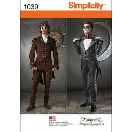Simplicity Mens' Size 38-44 Cosplay Costume Pattern, 1 Each