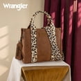 thumbnail image 4 of Wrangler Aztec Tote Bag for Women Boho Shoulder Purse, Leopard, 4 of 7