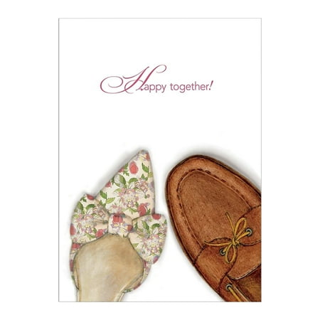 Jumbo Valentine's Day Greeting Card (8X11) by Ann Scott Design | Single Supersized Card (Perfect Pair of Shoes)