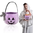 thumbnail image 2 of Halloween Pumpkin Bucket For Adults, Foldable Halloween Candy Baskets With Embroidery, Pumpkin Bucket Candies Basket With Handle For Halloween Party Decorations,1Pcs, 2 of 7