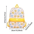 thumbnail image 3 of FUZHIQ Cute Animal Print School Backpack for 1st 2nd 3rd 4th Grade, Bookbag with Color Block , Durable Back to School Backpack, Yellow, 3 of 7