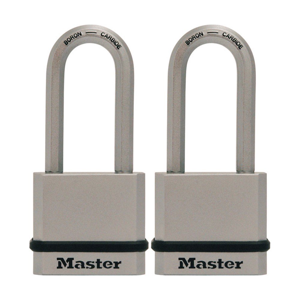 Master Lock 13/4" W Steel Dual Ball Bearing Locking Padlock 2 pk Keyed