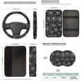 thumbnail image 7 of XYZCANDO Spider Web 14 Pack Car Seat Covers Full Set Steering Wheel Cover Auto Center Console Armrest Pad Seat Belt Covers Headrest Covers Cup Coasters for Most Cars SUVs Sedans, 7 of 7