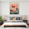 thumbnail image 4 of Mudket Watercolor Pink Lotus Canvas Wall Art, Framed Floral Botanical Print, Zen Flower Wall Decor for Bedroom Bathroom, Ready to Hang - 12"L x 8"W, 4 of 10