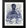 thumbnail image 2 of Fab Funky 15x18 Black Modern Framed Museum Art Print Titled - Custom Blue Octopus 3 (ASH), 2 of 5
