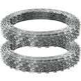 thumbnail image 1 of KFFKFF Razor Cables, 98 ft Razor Spiked Wire, 2 Bundles Razor Wire Barrier, Razor Fence, Razor Strips Spiked Wire Galvanized Razor Wire Barrier, Bundles Razor for Yard, 1 of 9
