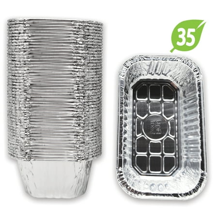Mini Folio - Fig and Leaf (35 Pack) Premium Aluminum Foil 1-LB Bread Loaf Pans l Mini Size 6.1