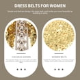 thumbnail image 4 of SEWOART Golden Sequin Belt - Stylish and Comfortable Waist Belt for Special Occasions, 4 of 6