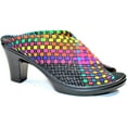 thumbnail image 1 of Bernie Mev Mule à Talon Haut pour Femmes Stella avec Bout Ouvert - Noir Multi, 1 of 1