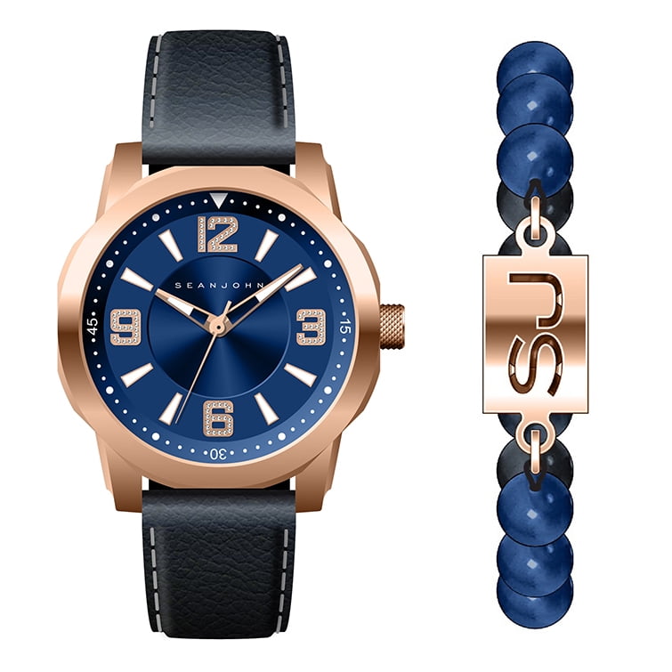 sean john watch and bracelet gift set 46mm