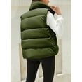 thumbnail image 5 of Liacowi Women Juniors Quilted Puffer Vest Coat Winter Lightweight Sleeveless Warm Outerwear Stand Collar Padded Jacket with Pockets, 5 of 6