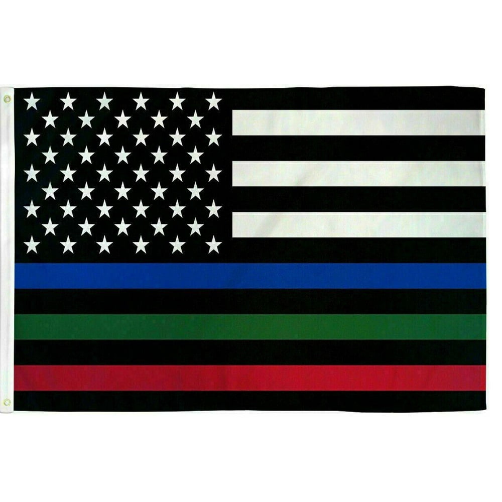 3x5ft Thin Blue Red Line American Flag Police Law Firefighter Don't Tread On Me 