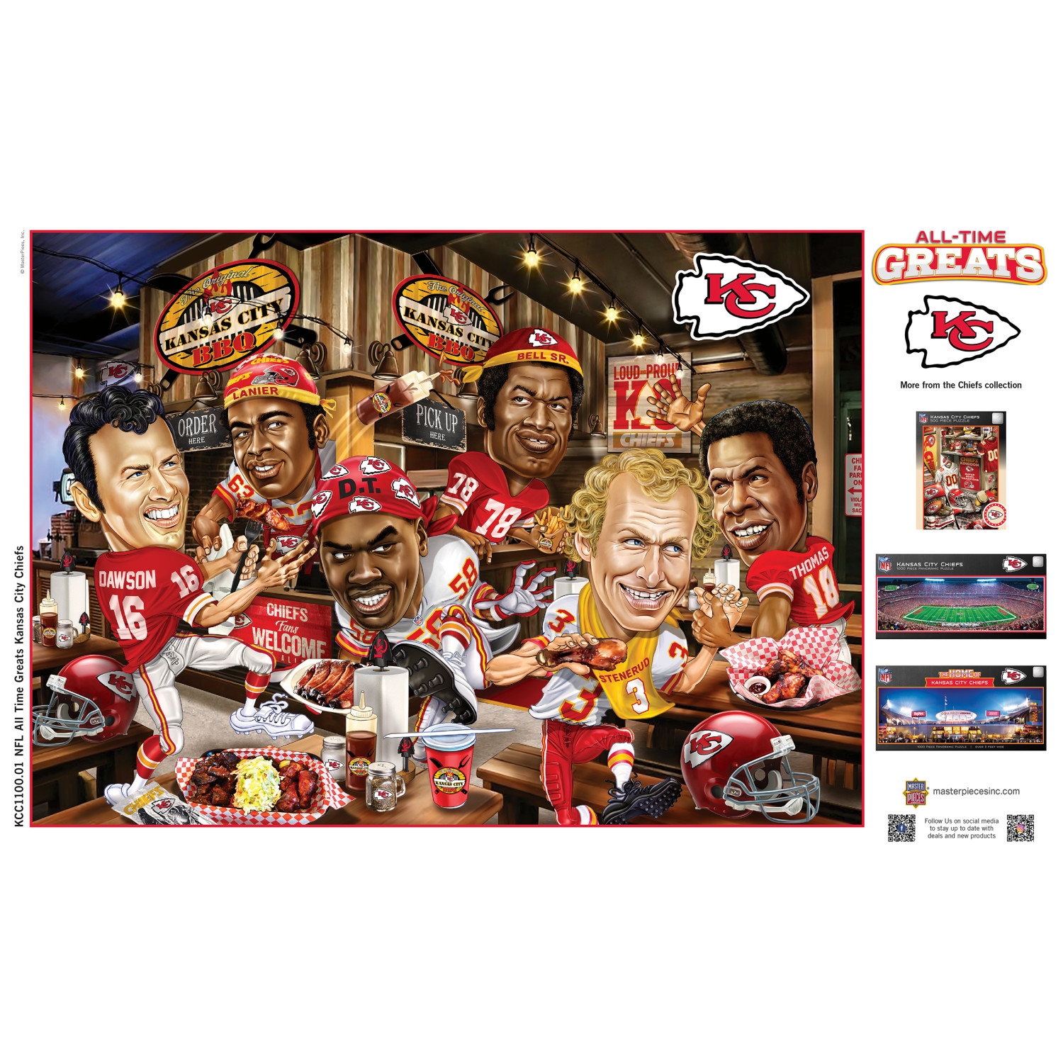 MasterPieces 500pc NFL Kansas City Chiefs All-Time Greats Jigsaw