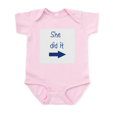 

CafePress - She Did It Right Infant Bodysuit - Baby Light Bodysuit Size Newborn - 24 Months