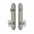 thumbnail image 4 of Grandeur Arc Tall Plate Single Cylinder One Piece Knobset with Baguette Crystal Knob, 4 of 6