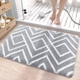 thumbnail image 1 of Luxury Microfiber Bath Mat Non Slip,Absorbent Shaggy Bath Rug for Bathroom and Laundry Room,Machine Wash,16 x24 ,Light Grey, 1 of 6