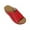 Red, variant on Abcnature Women Sandals Clearance 2023! Women's Platform Wedge Sandals with Arch Support Cut-out Slope Heel Mules Fish Mouth Slippers Thick Sole Sandals Summer Athletic Outdoor Beach Sandals