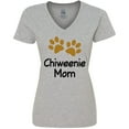 thumbnail image 3 of Inktastic Chiweenie Mom Paw Print Women's V-Neck T-Shirt, 3 of 5