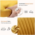 thumbnail image 3 of Atilioo Office Vanity Chair, Armless Computer Desk Chair, 360° Rolling Swivel Adjustable Seat Height, Comfy Fabric Upholstered, Easy to Assemble, Ideal for Bedroom Study Makeup Room, Yellow, 3 of 7