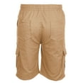 thumbnail image 3 of Men's Cargo Shorts Plus Size Big and Tall Cargo Shorts Multi-Pockets Relaxed Summer Drawstring Beach Shorts Pants, 3 of 5