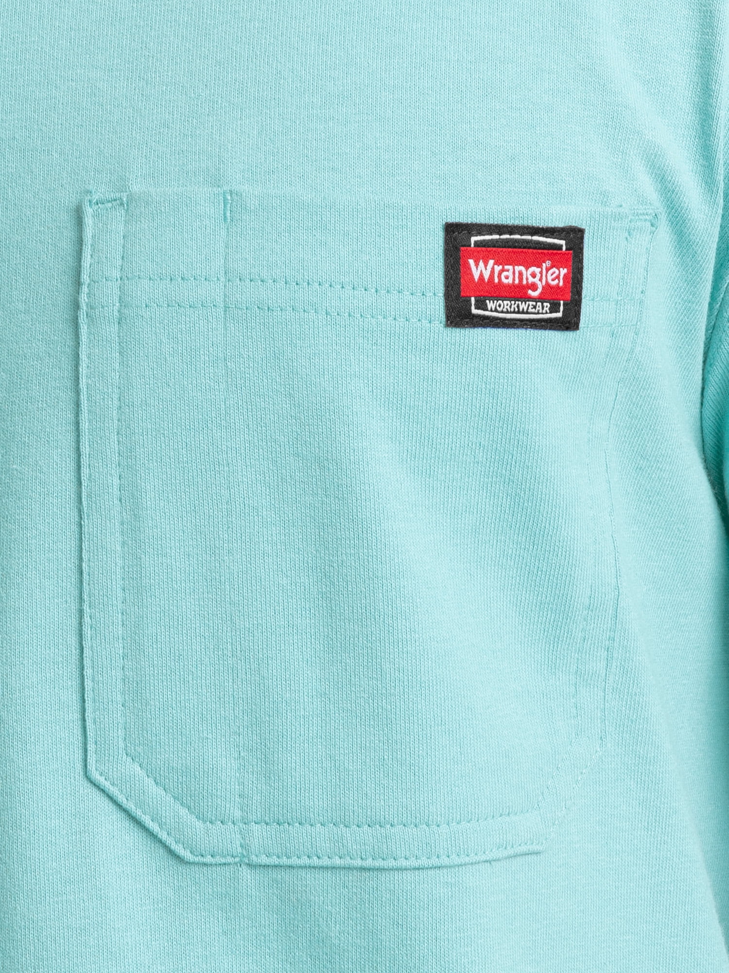 Wrangler Workwear Men's Short Sleeve Heavyweight Pocket Crew Work Shirt, size S-2XLT