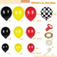 thumbnail image 5 of Racing Car Balloons Arch Kit, 150PCS Balloons Garland Set, Racing Themed Party Supplies, Checkered Flag Balloons, Red Yellow Black Foil Balloons for Party Decorations, 5 of 6