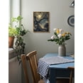 thumbnail image 4 of Drsoum Vintage Forest Moon Night Oval Wall Art Rustic Cottagecore Oval Wall Decor Dark Academia Moody Tree Hanging Canvas Prints Bedroom Living Room 11x14in Brown Framed, 4 of 7