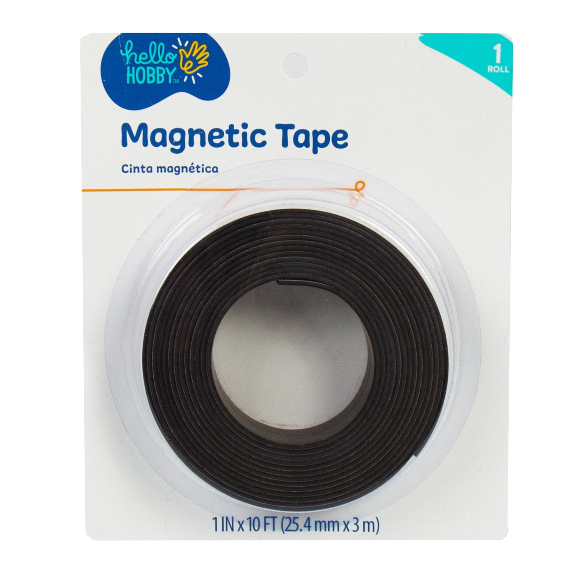(5 pack) Hello Hobby 1-inch Magnet Tape, Light Duty for Crafts & Photos, 1 Roll, 10 ft.