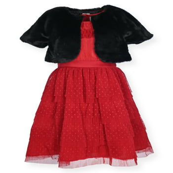 Wonder Nation Girls Special Occasion Dress with Shrug, Sizes 4-16 & Plus