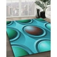 thumbnail image 2 of Ahgly Company Indoor Round Patterned Teal Green Area Rugs, 7' Round, 2 of 6