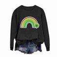 thumbnail image 4 of Funny St Patricks Day Shirt Women Four Leaf Clover Rainbow Graphic Sweatshirt Crewneck Long Sleeve Pullover Tops St Patrick Day Shirts Women, 4 of 7