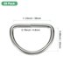 thumbnail image 3 of Uxcell 20-Pack Hebillas en D, 1-1/2 Pulgadas Hebillas Metálicas en D No Soldadas para Bolsos/Delantales/Cinturones/Collares para Mascotas, Hardware de Anillo en D Semicircular [Gris Plateado], 3 of 6