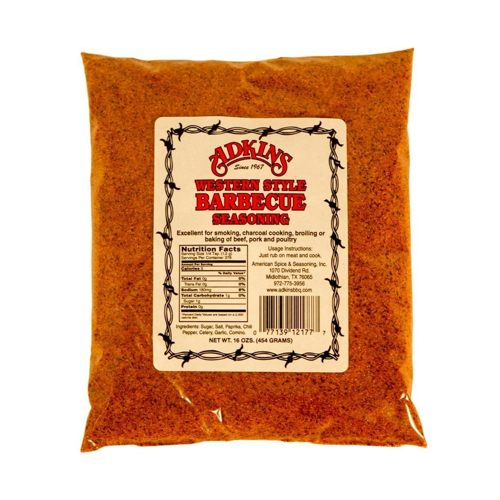 Adkins Western Style Barbecue BBQ Seasoning 16 OZ All Natural Walmart
