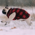 thumbnail image 6 of Unique Bargains Small Dog Cat Jumpers Plaid Polar Fleece Clothes Red Black XL, 6 of 7