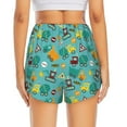 thumbnail image 2 of Lsque Trucks And Excavators Printed Women's Running Shorts with Liner Pockets,Elastic Quick Dry Workout Athletic Gym Yoga Shorts,Womens High Waist Shorts-X-Large, 2 of 9