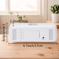 thumbnail image 6 of Unique Bargains Small Dual Alarm Clock for Bedrooma White Green, 6 of 6