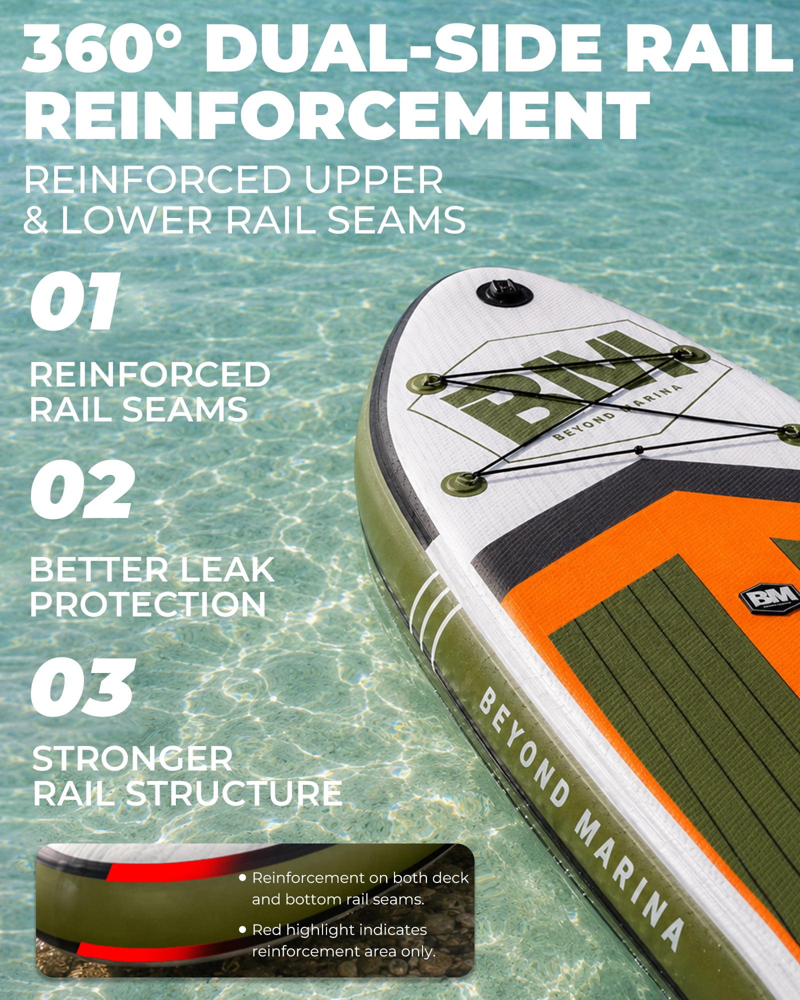 10'6" Inflatable Stand Up Paddle Board for Adults, Non-Slip EVA, Camera Mount, Cold Wood