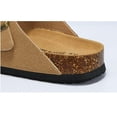 thumbnail image 6 of Womens Flat Sandals with Cork Footbed Anti slip frosted leather beach slippers, 6 of 6