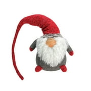 27.5" Red and Gray Nordic Plush Santa Christmas Gnome Tabletop Figurine