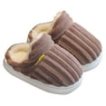 thumbnail image 3 of THDHVS Toddler Slippers,Slippers for Girls,Kids Plush Slippers with Non-Slip TPR Sole and Soft Furry Interior for Safe Indoor Wear Cozy House Shoes Good for Family Matching Pairs Coffee 8-10 Years, 3 of 4