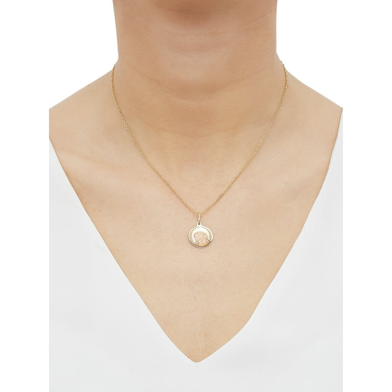 Brilliance Fine Jewelry 10K Yellow Gold Jesus Adjustable Gold