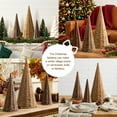 thumbnail image 6 of Ayieyill Tabletop Christmas Tree Christmas Decoration indoor, Handmade Wicker Christmas Tree Farmhouse Christmas Decor Rustic Decorations, 3pcs Brown, 6 of 10