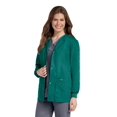 thumbnail image 1 of Landau Veste de Blouse Médicale pour Femmes à 4 Poches : Coupe Classique Décontractée, Col Rond, Boutons Pression devant et Poignets en Tricot 7525, 1 of 6
