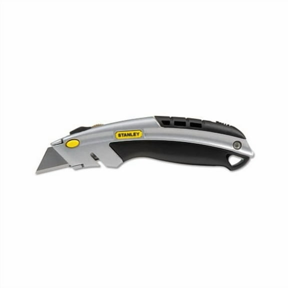 Curved Quick-Change Utility Knife Stainless Steel Retractable Blade, 3 Blades