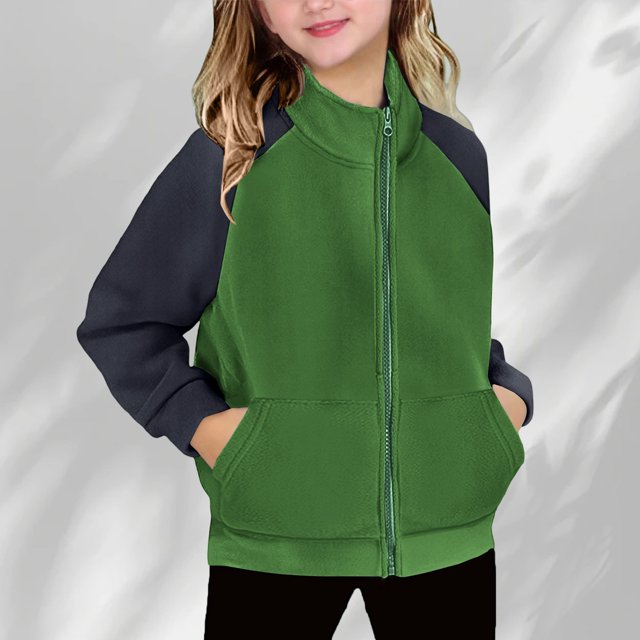 Cowsor Girls Zip Up Teen Sweatshirts Fleece Jackets Kids Fall Fashion Outfits Winter Clothes