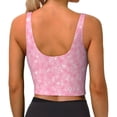 thumbnail image 3 of Vsdgher Breast Cancer Awareness Print Women Sleeveless Athletic Tank Top Built-in Bra Camisole Sports Vest for Yoga Running Fitness Exercise with Removable Pads, 3 of 8