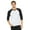 White, variant on Bella Canvas Unisex 3/4-Sleeve Baseball T-Shirt - WHT FLCK/CHR TR - L - Style 3200 - Original Label