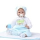 thumbnail image 2 of 55cm Cute Silicone Baby New Baby Doll Kids Gift en ropa azul blanca, 2 of 9